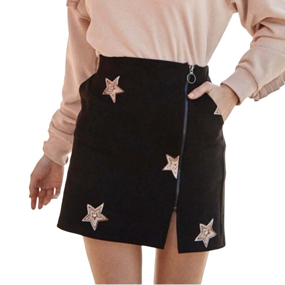 Promesa Vegan Suede Stars Skirt